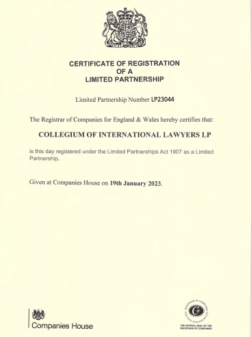 Certificate of limited partnership.